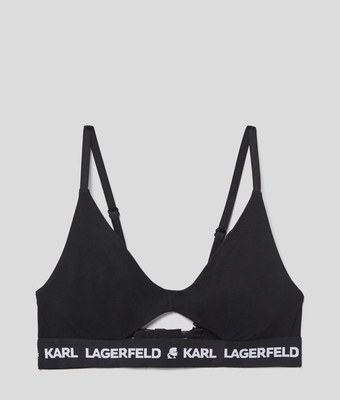 Sujetador Karl Lagerfeld aberturas con logotipo negro